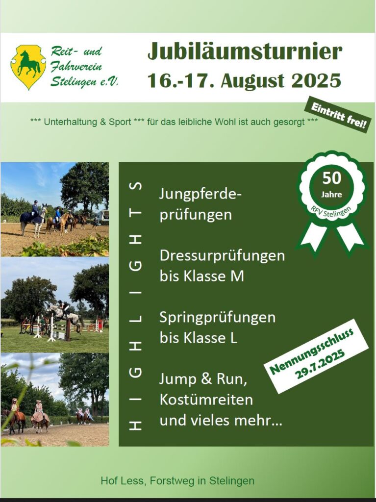 Jubiläumsturnier Ankündigung